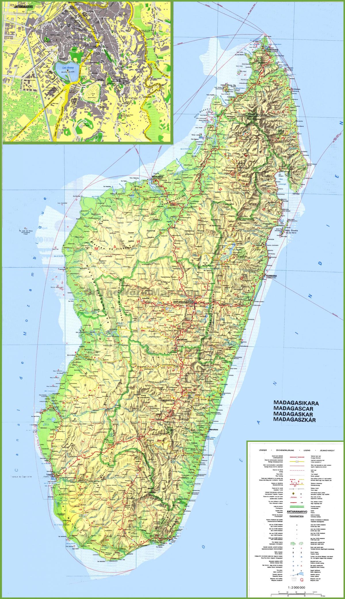 карта Мадагаскар