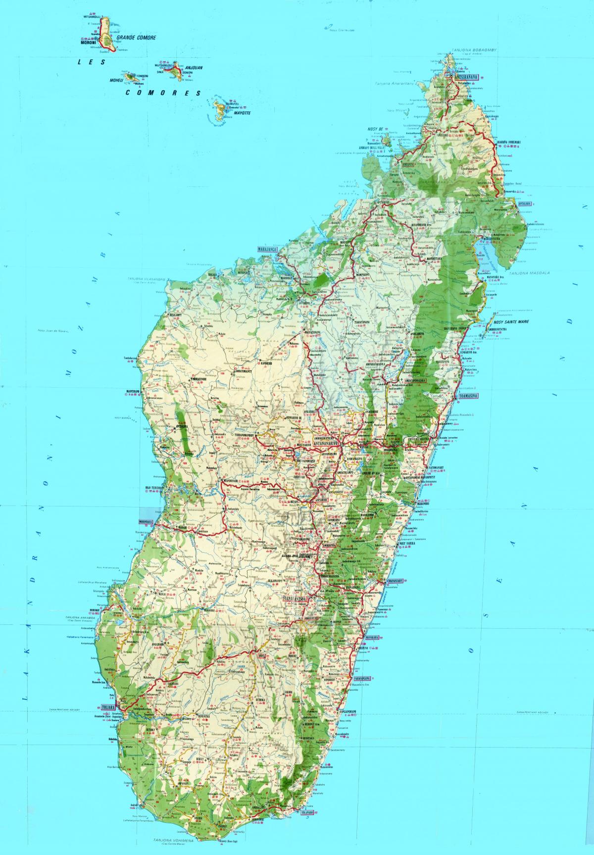 карта топографічна Мадагаскару