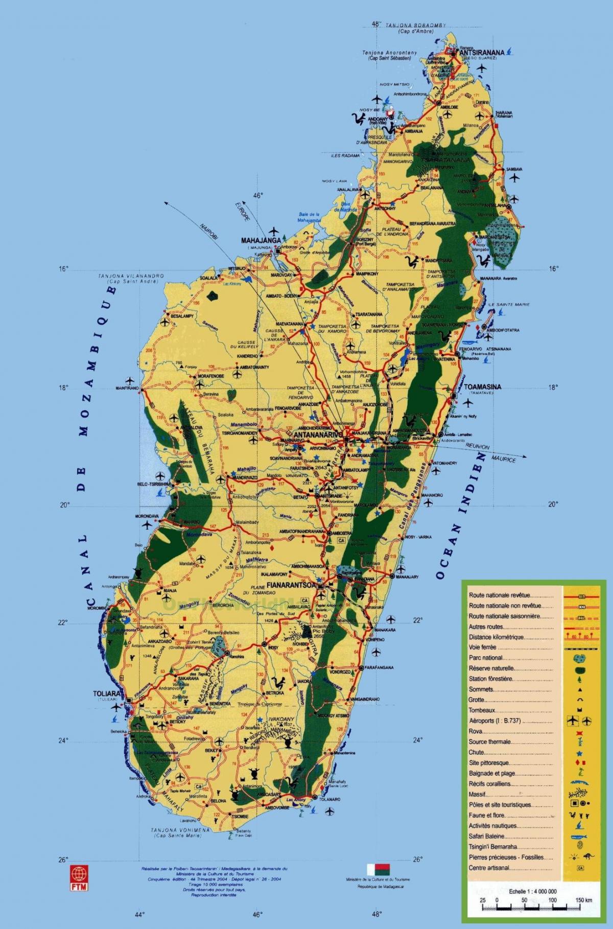 Мадагаскар пам'ятки карта