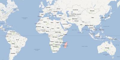 Карта світу, показує Мадагаскар