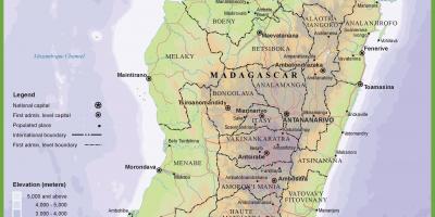 Карта фізична карта Мадагаскар
