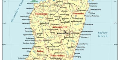 Карта Мадагаскару дорозі