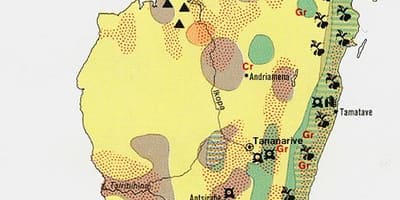 Карта Мадагаскару природних ресурсів